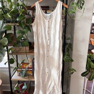 White Linen Maxi Dress